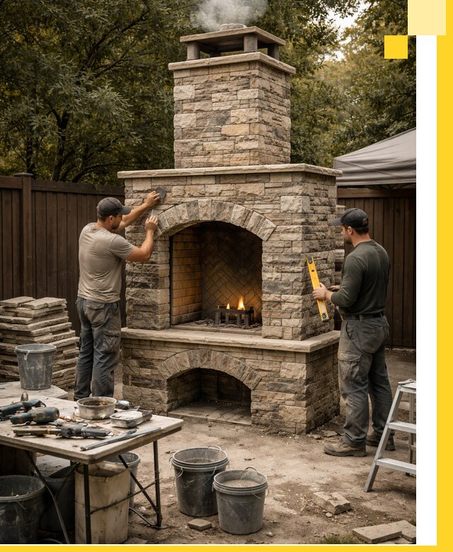 Проектирование и установка уличных каминов в Махачкале