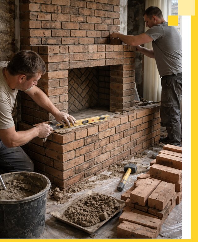 Изготовление и установка кирпичных каминов в Махачкале