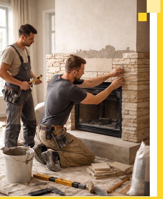 Установка и монтаж каминов для загородного дома в Махачкале