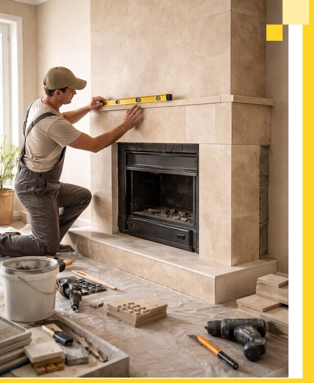 Установка и монтаж каминов в частном доме под ключ в Махачкале