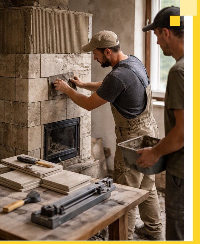 Профессиональная облицовка печей в Махачкале: керамика и камень