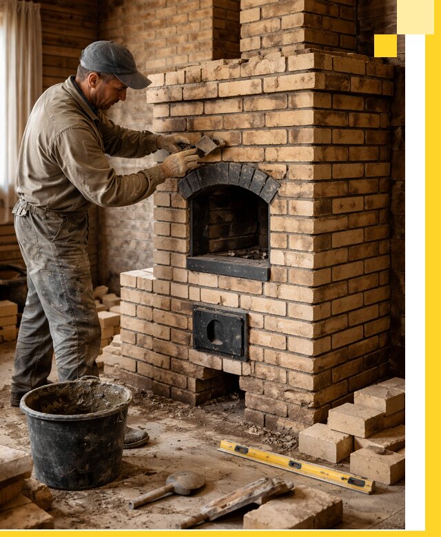 Кирпичные печи под ключ в Махачкале: проектирование и кладка