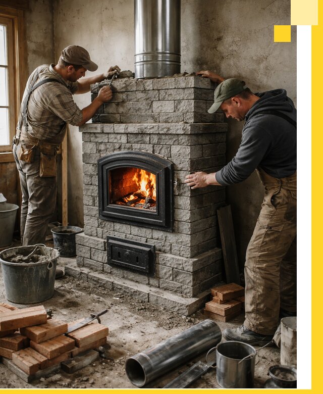 Производство, поставка и монтаж дровяных печей в Махачкале