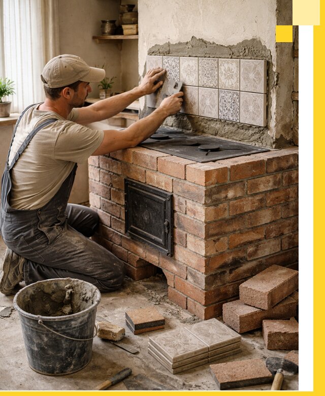 Печи с плитой на заказ монтаж гарантия и сервис в Махачкале