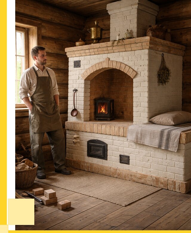 Русские печи с лежанкой под ключ в Махачкале от 155325 р. ЭриданМхч