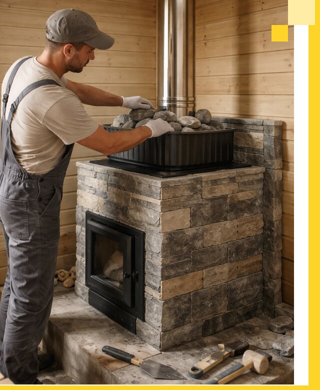 Печи для парной в Махачкале, производство, монтаж и обслуживание