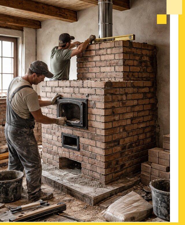 Печи для загородного дома под ключ в Махачкале — монтаж и сервис