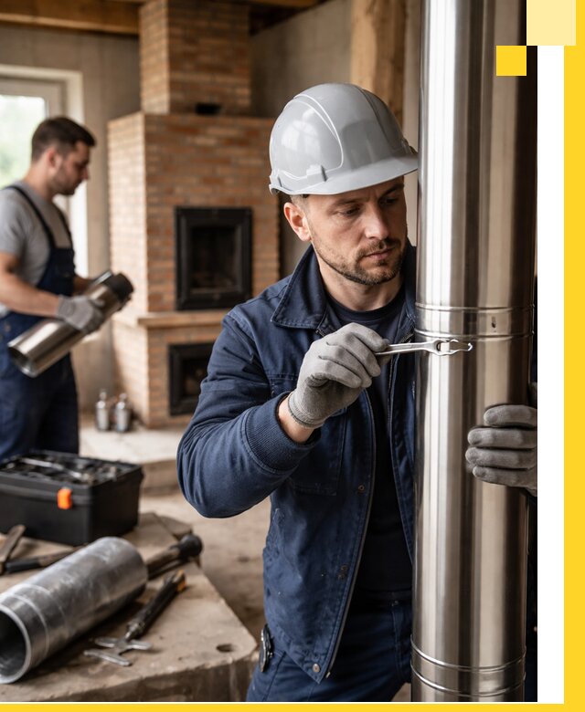 Профессиональный монтаж дымоходов для печей в Махачкале