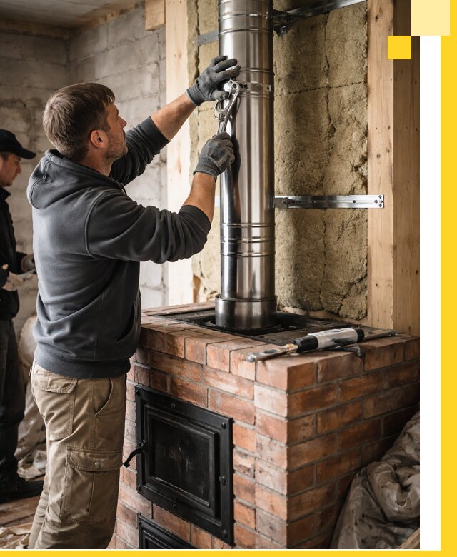 Изготовление и монтаж печей и дымоходов под ключ в Махачкале