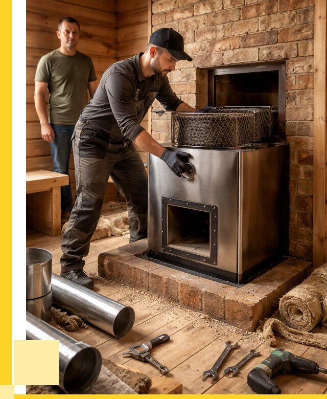 Монтаж банных печей под ключ в Махачкале от 18639 р., ЭриданМхч