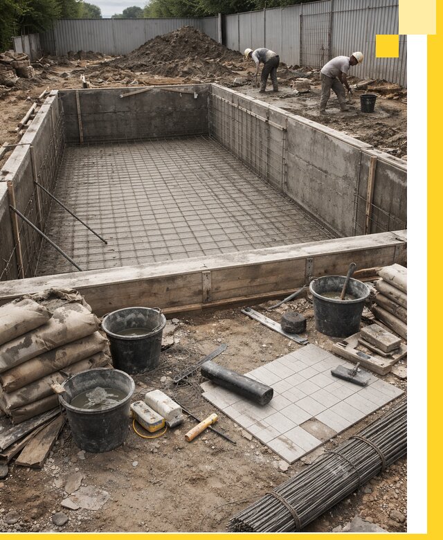 Строительство бассейнов под ключ в Махачкале, дизайн и монтаж