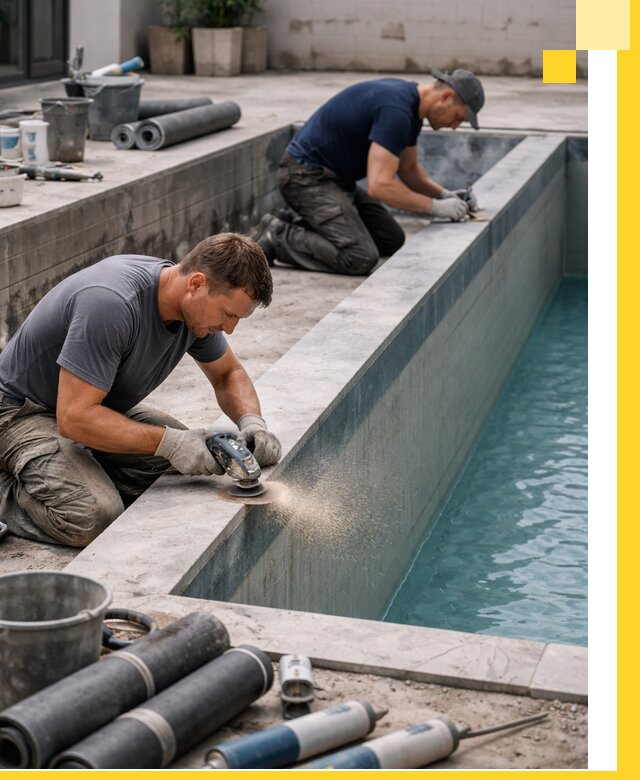 Профессиональный ремонт бассейнов под ключ в Махачкале