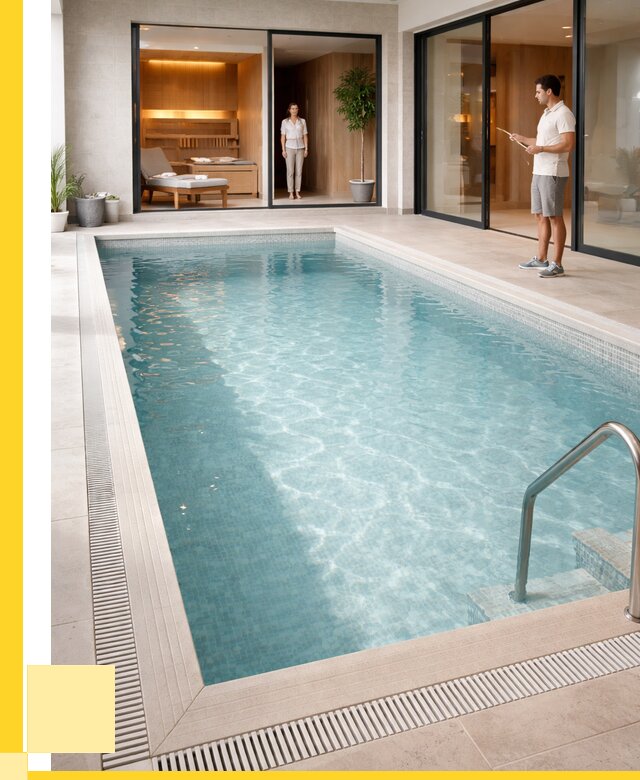 Отделка бассейна пленкой ПВХ в Махачкале от 3624 р. - ЭриданМхч