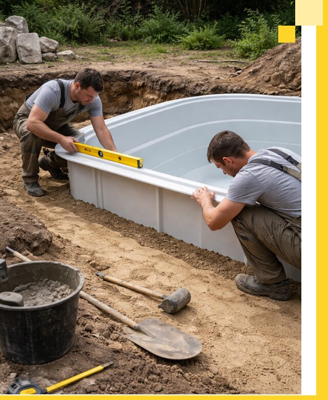 Производство и установка пластиковых бассейнов в Махачкале под ключ
