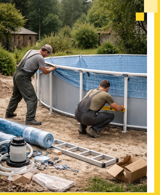 Установка и монтаж каркасных бассейнов в Махачкале под ключ