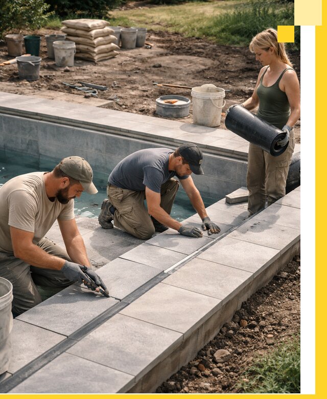 Строительство и монтаж уличных бассейнов под ключ в Махачкале