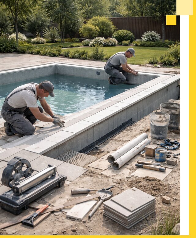 Строительство открытых бассейнов под ключ в Махачкале профессионально