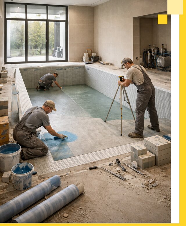 Проект и строительство закрытых бассейнов в Махачкале под ключ