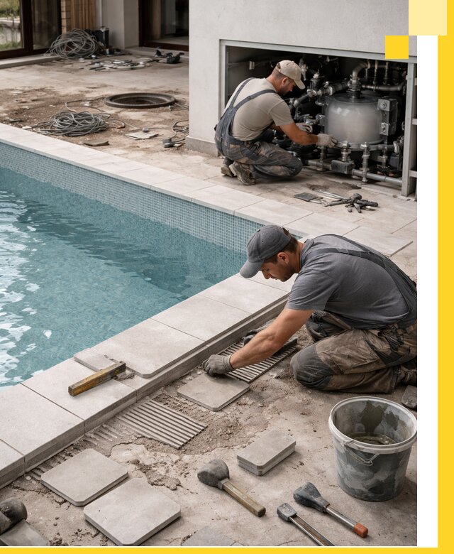 Строительство и монтаж бассейнов в коттедже в Махачкале