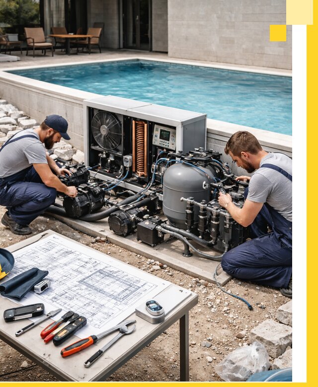 Проектирование и монтаж бассейнов с подогревом в Махачкале