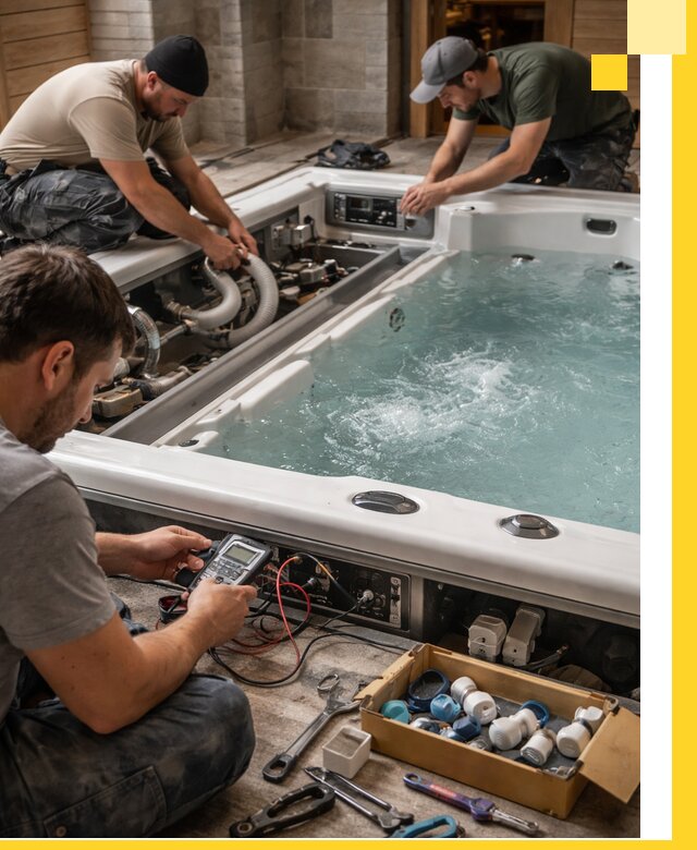 Гидромассажные бассейны под ключ в Махачкале, дизайн и монтаж