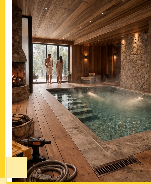 Проекты бань с бассейном под ключ в Махачкале от 77663 р., ЭриданМхч