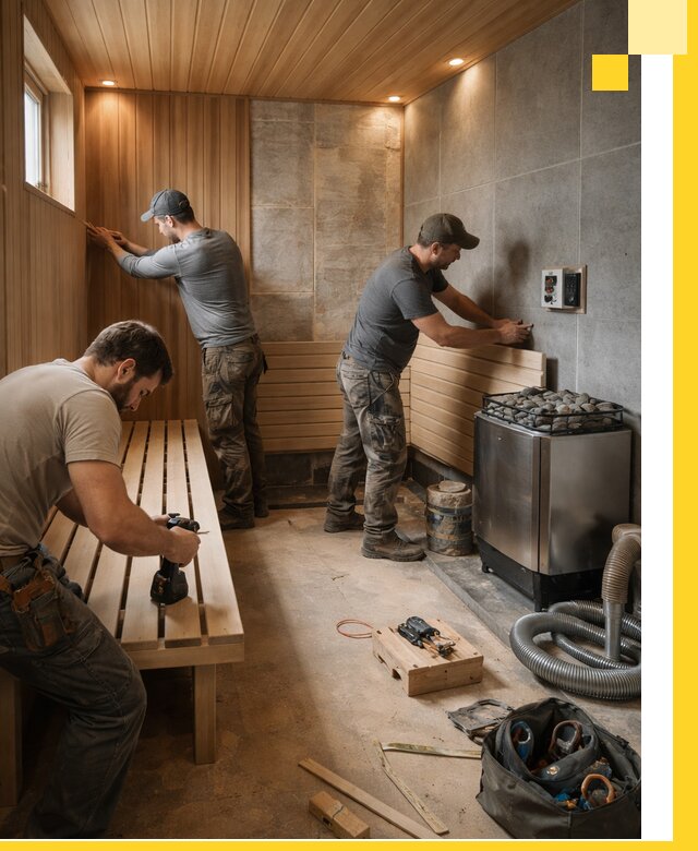 Сауны под ключ в Махачкале, проектирование, строительство, отделка