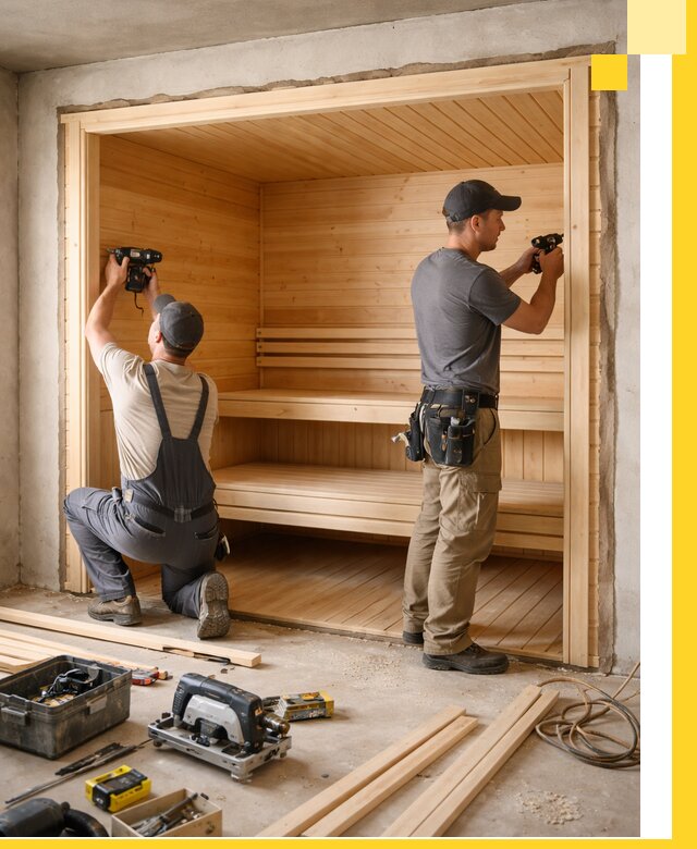 Монтаж саун под ключ в Махачкале — проектирование и установка