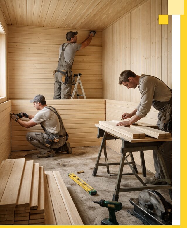 Обшивка саун в Махачкале из натуральной древесины под ключ