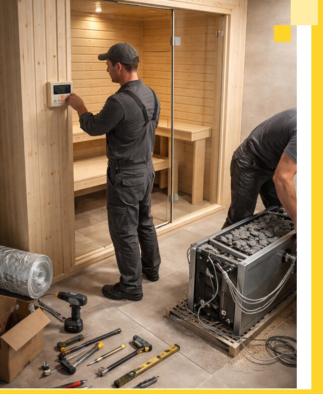 Поставка, установка и монтаж электрических саун в Махачкале