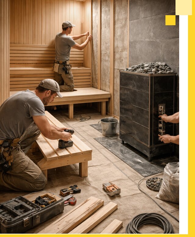 Дизайн и строительство интерьерных саун под ключ в Махачкале