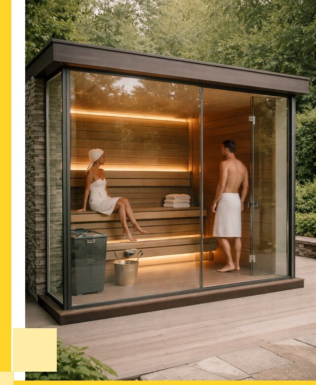 Сауна стеклянная и двери для сауны в Махачкале от 258875 р. | ЭриданМхч