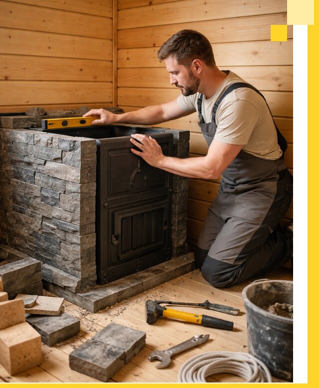 Производство и установка печей для саун под ключ в Махачкале