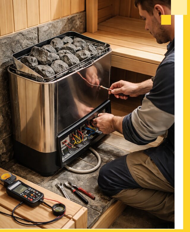 Продажа и установка электрокаменок для саун в Махачкале