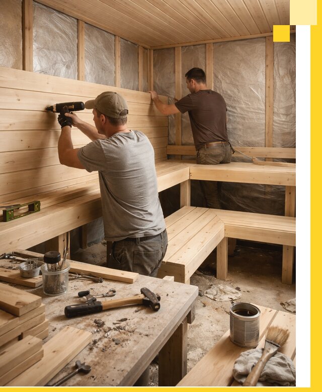 Профессиональная отделка бань и саун под ключ в Махачкале