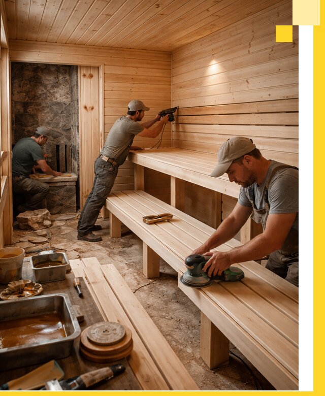 Профессиональная отделка бань в Махачкале под ключ, с гарантией