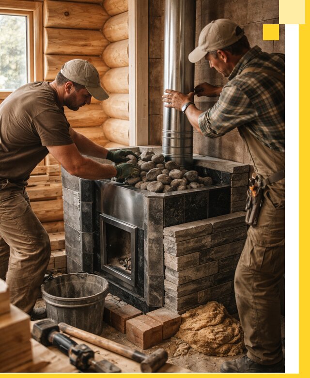 Строительство и отделка русских бань под ключ в Махачкале