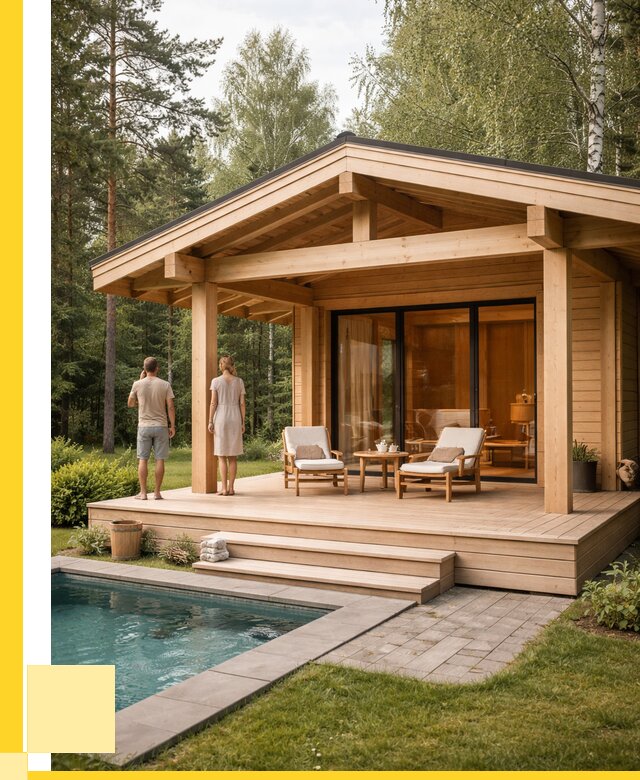 Бани с террасой под ключ в Махачкале от 621300 р. | ЭриданМхч