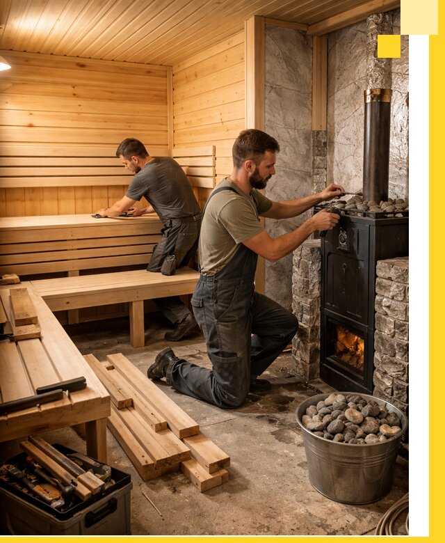 Дизайн и строительство интерьеров бань под ключ в Махачкале