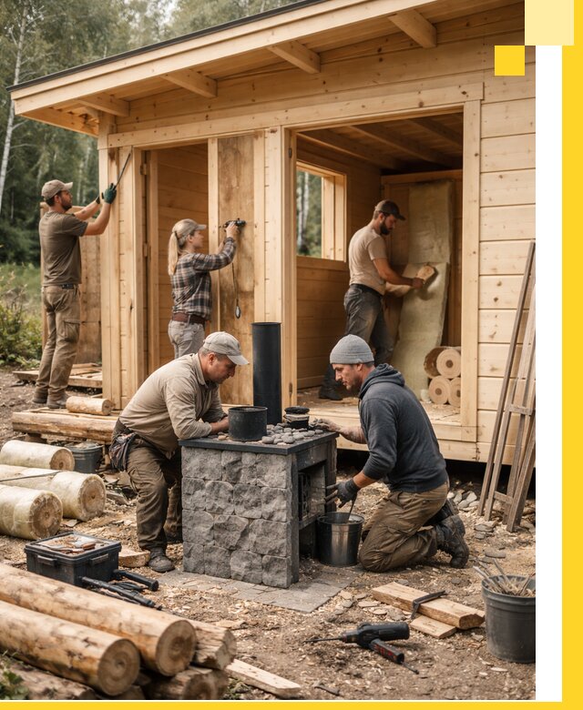 Купить баню под ключ в Махачкале строительство монтаж отделка