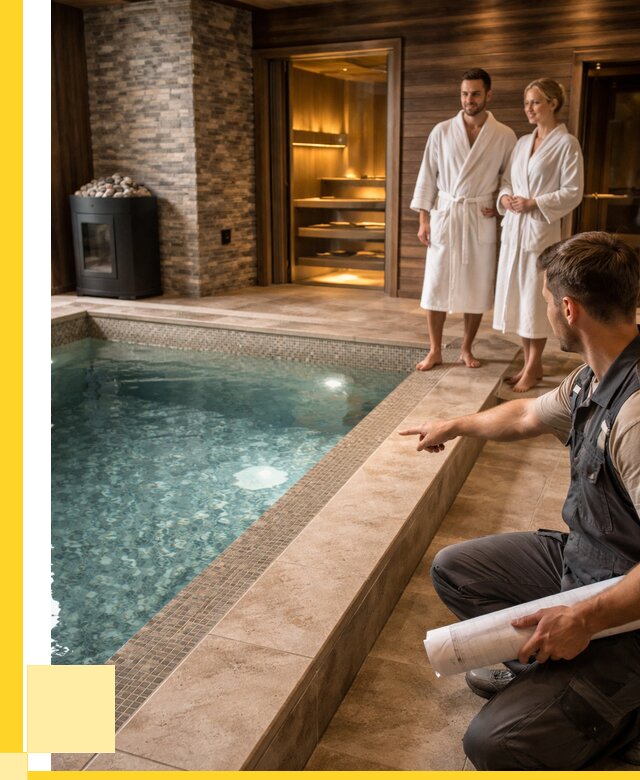 Проект бани с бассейном под ключ в Махачкале от 67308 р. | ЭриданМхч