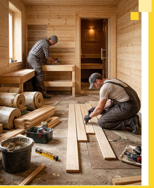 Индивидуальный проект бани с комнатой отдыха под ключ в Махачкале