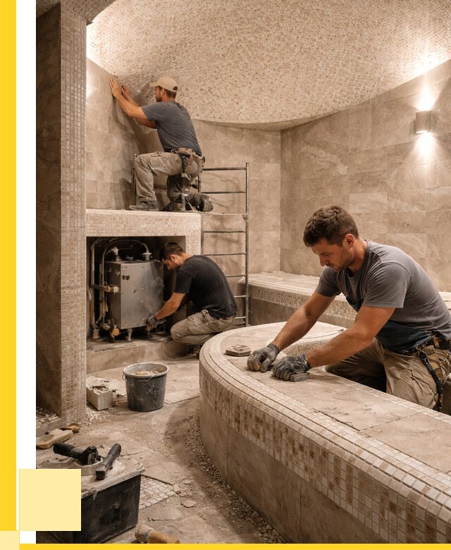 Монтаж хамамов под ключ в Махачкале от 258875 р. ЭриданМхч