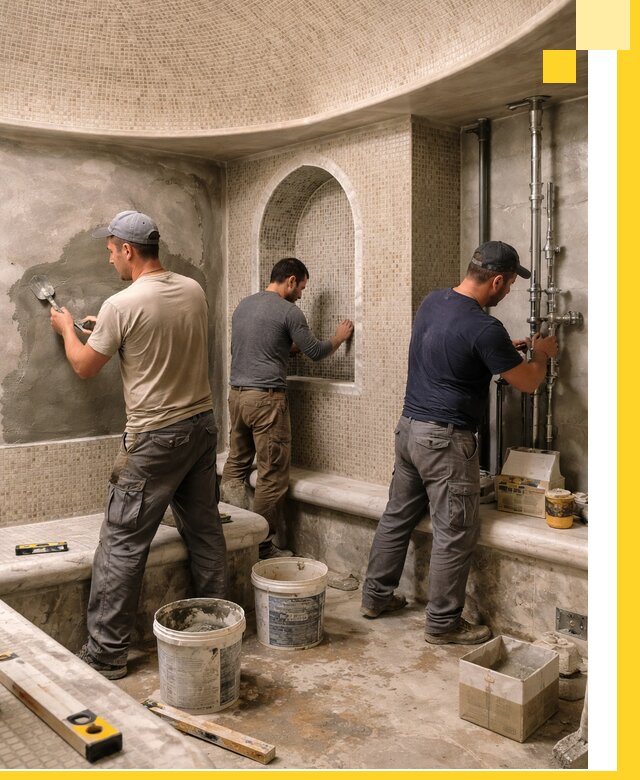 Профессиональный монтаж хамамов под ключ в Махачкале с гарантией