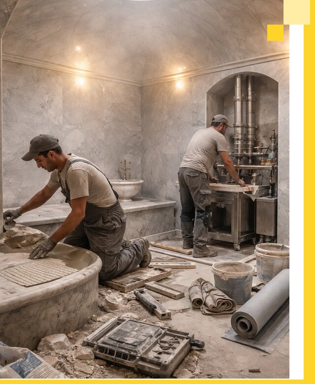 Строительство турецких бань хаммам под ключ в Махачкале