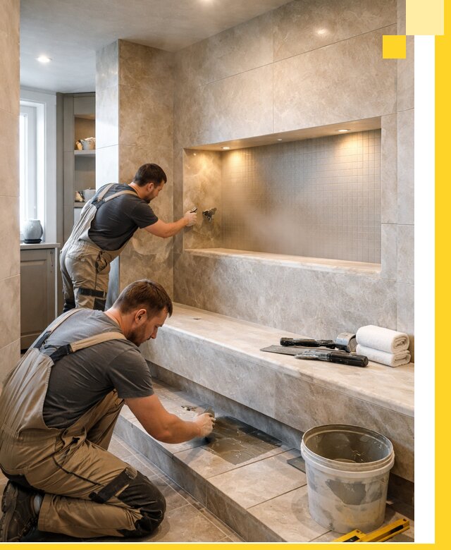 Профессиональное строительство хамама в квартире в Махачкале