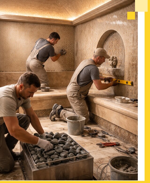 Проектирование и строительство хамама и сауны в Махачкале