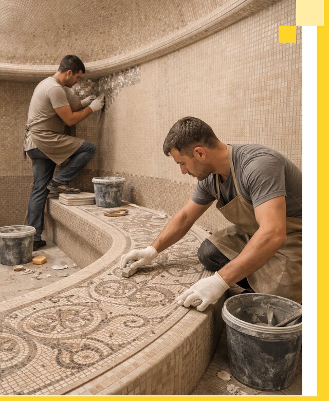 Плитка для хамама в Махачкале, укладка, подбор и поставка