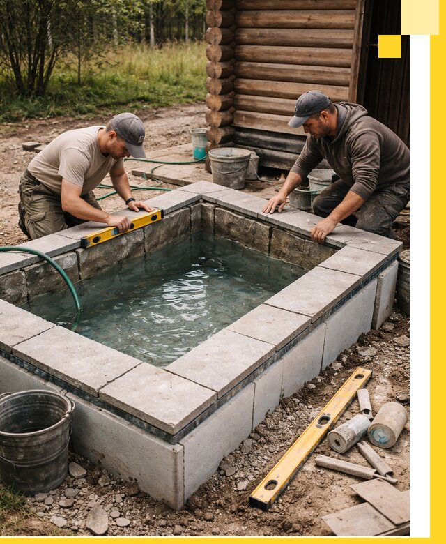 Изготовление и установка холодных купелей под ключ в Махачкале